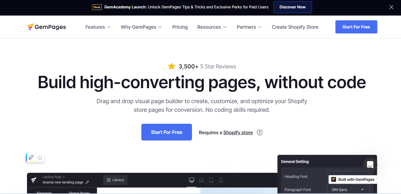 page builder app shopify